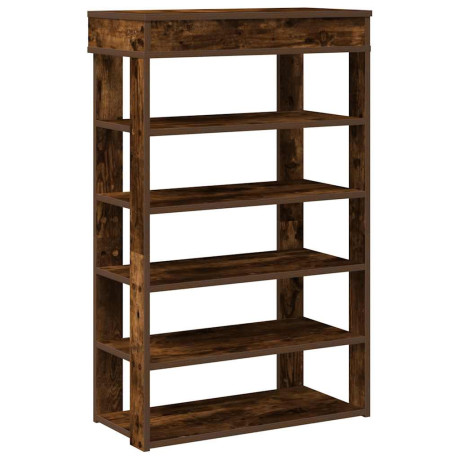 vidaXL Schoenenrek 60x30x98 cm bewerkt hout gerookt eikenkleurig afbeelding2 - 1