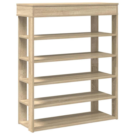 vidaXL Schoenenrek 80x30x98 cm bewerkt hout sonoma eikenkleurig afbeelding2 - 1