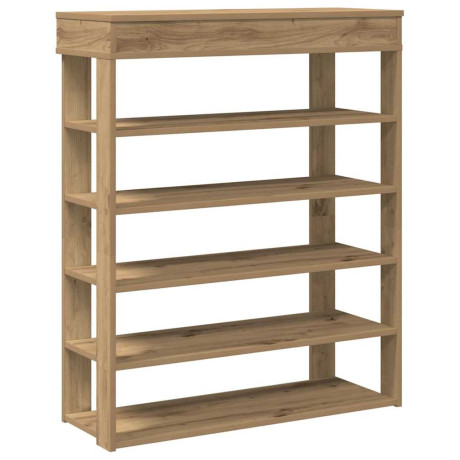 vidaXL Schoenenrek 80x30x98 cm bewerkt hout artisanaal eikenkleur afbeelding2 - 1