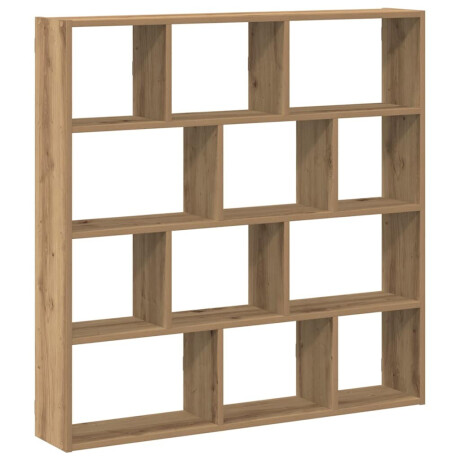 vidaXL Wandschap kubus 12 vakken bewerkt hout artisanaal eikenkleurig afbeelding2 - 1