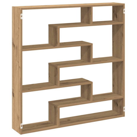 vidaXL Wandschap kubus 7 vakken bewerkt hout artisanaal eikenkleurig afbeelding2 - 1