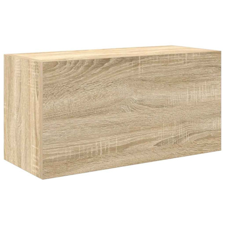vidaXL Badkamerwandkast 60x25x30 cm bewerkt hout sonoma eikenkleurig afbeelding2 - 1