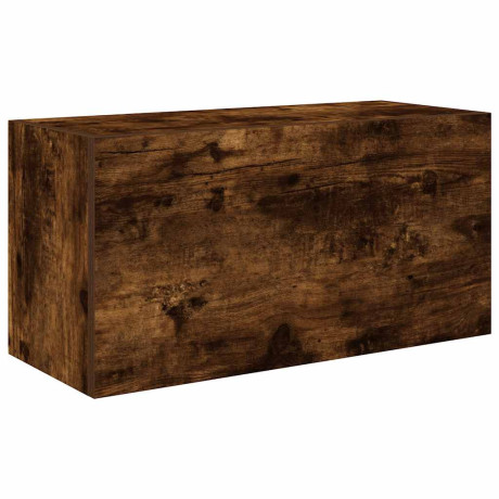 vidaXL Badkamerwandkast 60x25x30 cm bewerkt hout gerookt eikenkleurig afbeelding2 - 1