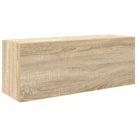 vidaXL Badkamerwandkast 80x25x30 cm bewerkt hout sonoma eikenkleurig afbeelding2 - 1