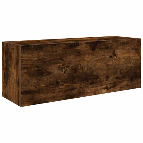 vidaXL Badkamerwandkast 80x25x30 cm bewerkt hout gerookt eikenkleurig afbeelding2 - 1