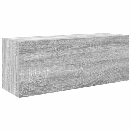 vidaXL Badkamerwandkast 80x25x30 cm bewerkt hout grijs sonoma eiken afbeelding2 - 1