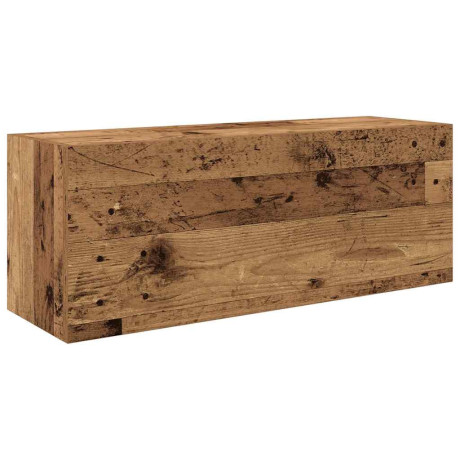 vidaXL Badkamerwandkast 80x25x30 cm bewerkt hout oud houtkleurig afbeelding2 - 1