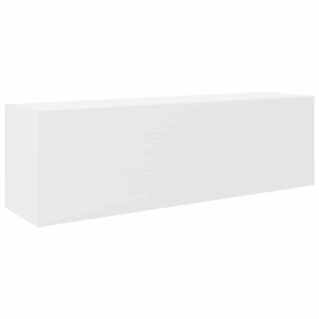 vidaXL Badkamerwandkast 100x25x30 cm bewerkt hout wit afbeelding2 - 1