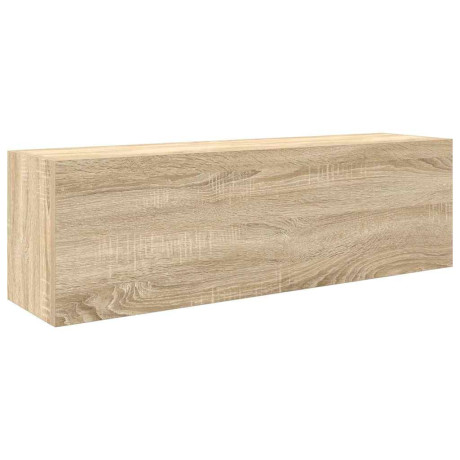 vidaXL Badkamerwandkast 100x25x30 cm bewerkt hout sonoma eikenkleurig afbeelding2 - 1