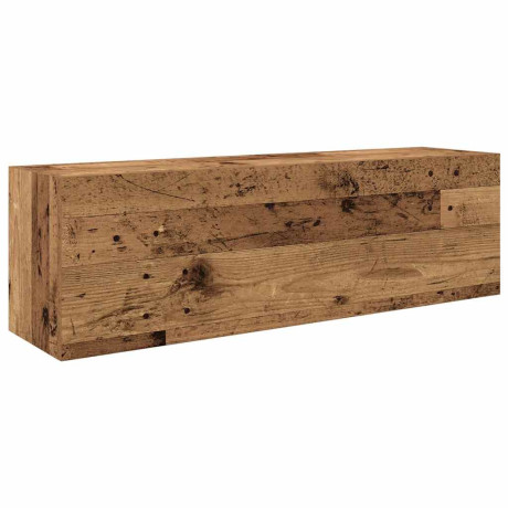 vidaXL Badkamerwandkast 100x25x30 cm bewerkt hout oud houtkleurig afbeelding2 - 1