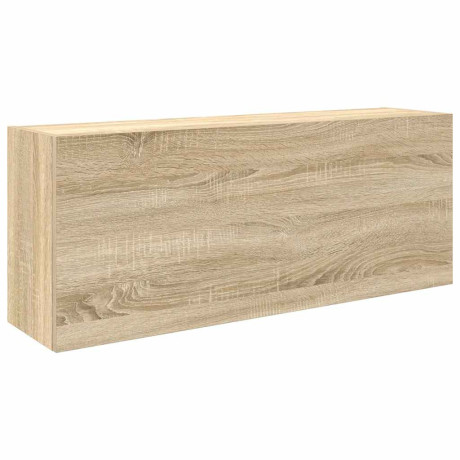 vidaXL Badkamerwandkast 100x25x40 cm bewerkt hout sonoma eikenkleurig afbeelding2 - 1