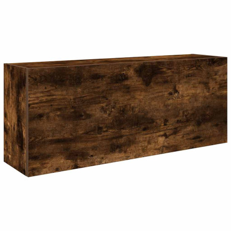 vidaXL Badkamerwandkast 100x25x40 cm bewerkt hout gerookt eikenkleurig afbeelding2 - 1