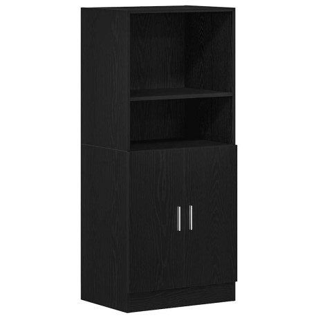 vidaXL Keukenkast 57x41,5x131,5 cm bewerkt hout zwart afbeelding2 - 1