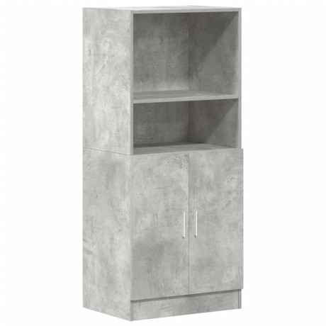 vidaXL Keukenkast 57x41,5x131,5 cm bewerkt hout betongrijs afbeelding2 - 1
