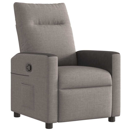 vidaXL Fauteuil verstelbaar stof taupe afbeelding2 - 1