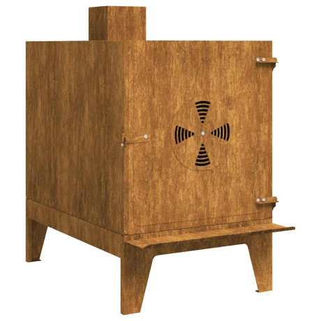 vidaXL Campingkachel 35x50x60 cm cortenstaal afbeelding2 - 1