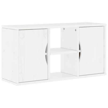 vidaXL Tv-meubel ODDA 79x24x40 cm massief grenenhout wit afbeelding2 - 1