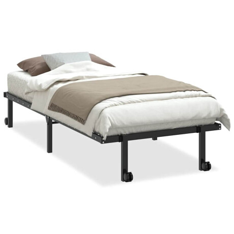 vidaXL Bedframe zonder matras opvouwbaar 90x190 cm staal zwart afbeelding2 - 1