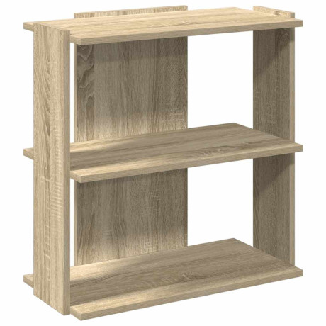vidaXL Boekenkast 3-laags 60x30x60 cm bewerkt hout sonoma eikenkleurig afbeelding2 - 1