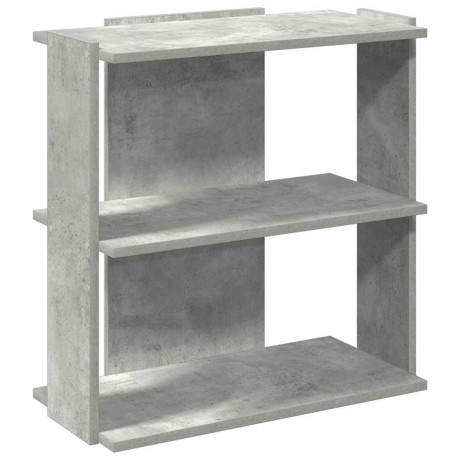 vidaXL Boekenkast 3-laags 60x30x60 cm bewerkt hout betongrijs afbeelding2 - 1