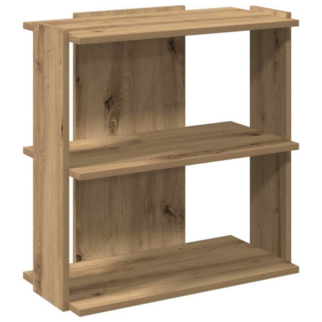 vidaXL Boekenkast 3-laags 60x30x60 cm bewerkt hout artisanaal eiken afbeelding2 - 1