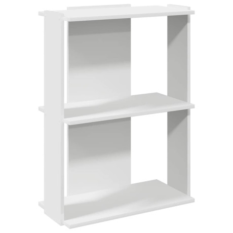 vidaXL Boekenkast 3-laags 60x30x80 cm bewerkt hout wit afbeelding2 - 1