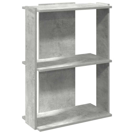 vidaXL Boekenkast 3-laags 60x30x80 cm bewerkt hout betongrijs afbeelding2 - 1
