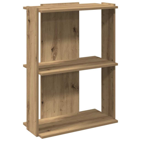 vidaXL Boekenkast 3-laags 60x30x80 cm bewerkt hout artisanaal eiken afbeelding2 - 1