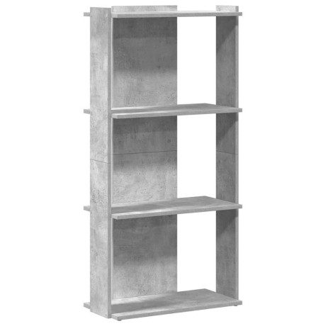 vidaXL Boekenkast 3-laags 60x30x120 cm bewerkt hout betongrijs afbeelding2 - 1