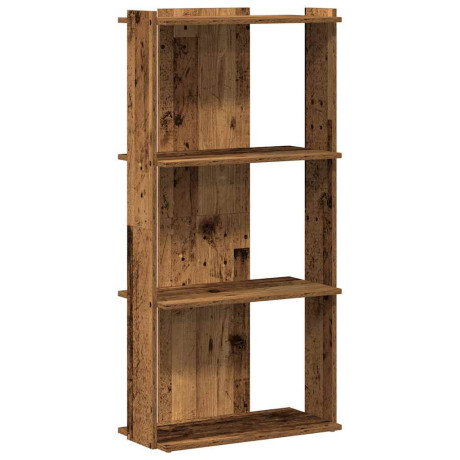 vidaXL Boekenkast 3-laags 60x30x120 cm bewerkt hout oud houtkleur afbeelding2 - 1