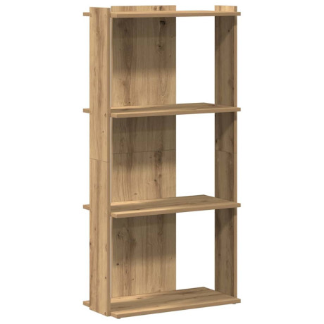 vidaXL Boekenkast 3-laags 60x30x120 cm bewerkt hout artisanaal eiken afbeelding2 - 1