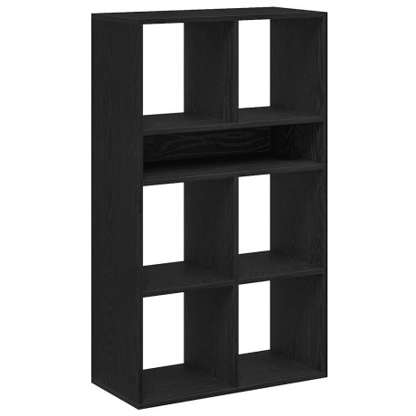 vidaXL Boekenkast 66x31x112 cm bewerkt hout zwart afbeelding2 - 1