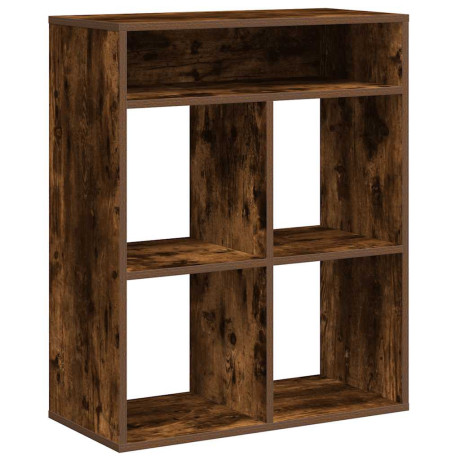 vidaXL Boekenkast 66x31x80 cm bewerkt hout gerookt eikenkleurig afbeelding2 - 1