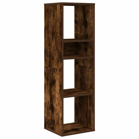 vidaXL Boekenkast 34x31x112 cm bewerkt hout gerookt eikenkleurig afbeelding2 - 1