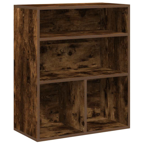 vidaXL Boekenkast 60x30x71,5 cm bewerkt hout gerookt eikenkleurig afbeelding2 - 1