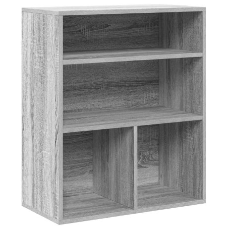vidaXL Boekenkast 60x30x71,5 cm bewerkt hout grijs sonoma eikenkleurig afbeelding2 - 1