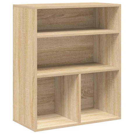 vidaXL Boekenkast 60x30x71,5 cm bewerkt hout sonoma eikenkleurig afbeelding2 - 1