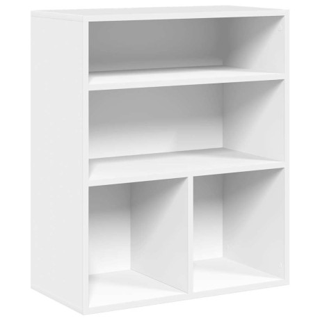 vidaXL Boekenkast 60x30x71,5 cm bewerkt hout wit afbeelding2 - 1