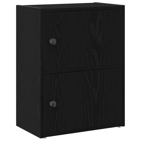 vidaXL Boekenkast 40x24x52 cm bewerkt hout zwart eikenkleurig afbeelding2 - 1