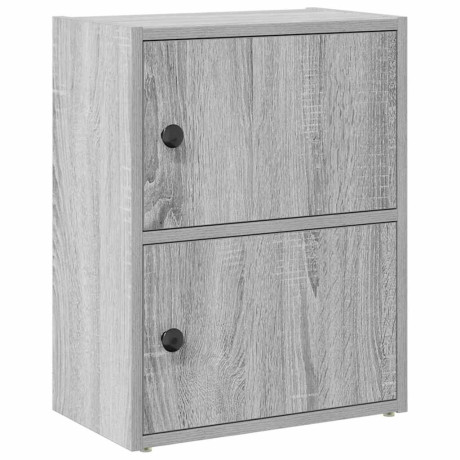 vidaXL Boekenkast 40x24x52 cm bewerkt hout grijs sonoma eikenkleurig afbeelding2 - 1