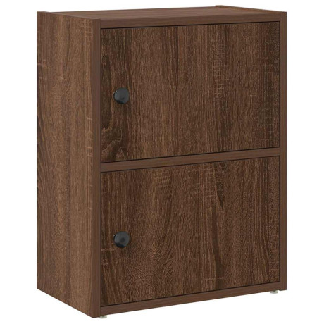 vidaXL Boekenkast 40x24x52 cm bewerkt hout bruin eikenkleurig afbeelding2 - 1
