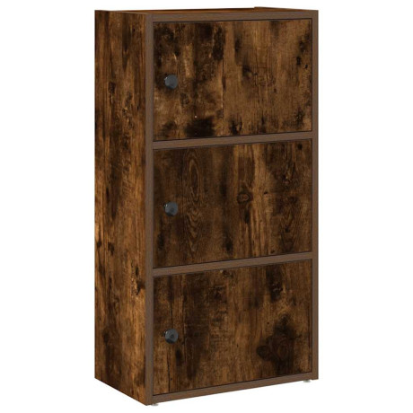 vidaXL Boekenkast 40x24x77 cm bewerkt hout gerookt eikenkleurig afbeelding2 - 1