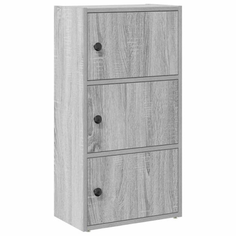 vidaXL Boekenkast 40x24x77 cm bewerkt hout grijs sonoma eikenkleurig afbeelding2 - 1