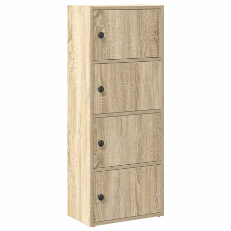 vidaXL Boekenkast 40x24x102 cm bewerkt hout betongrijs afbeelding2 - 1