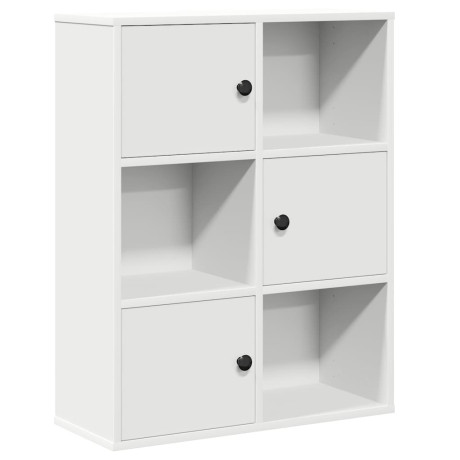 vidaXL Boekenkast 60x24x76,5 cm bewerkt hout wit afbeelding2 - 1