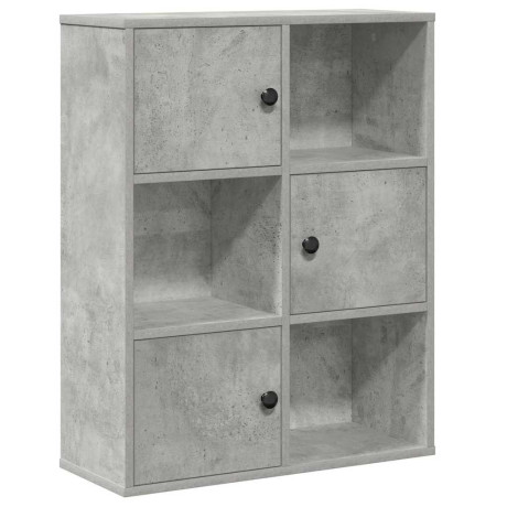 vidaXL Boekenkast 60x24x76,5 cm bewerkt hout betongrijs afbeelding2 - 1