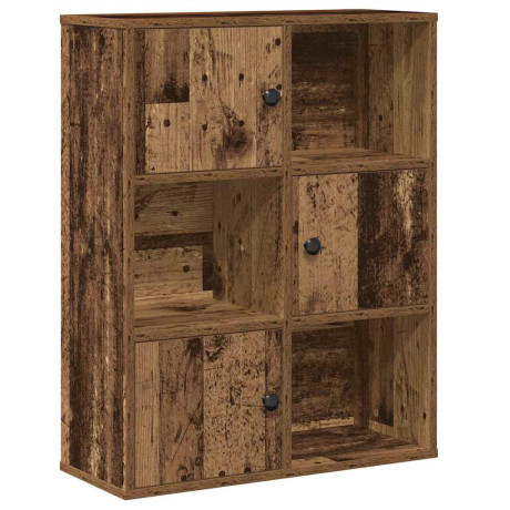 vidaXL Boekenkast 60x24x76,5 cm bewerkt hout oud houtkleurig afbeelding2 - 1