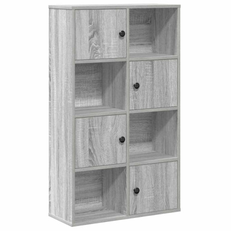 vidaXL Boekenkast 60x24x101,5 cm bewerkt hout grijs sonoma eikenkleur afbeelding2 - 1