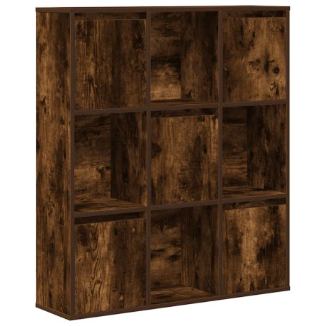 vidaXL Boekenkast 89x24x101,5 cm bewerkt hout gerookt eikenkleurig afbeelding2 - 1