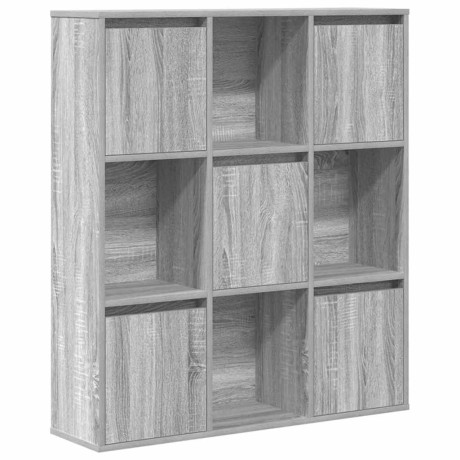 vidaXL Boekenkast 89x24x101,5 cm bewerkt hout grijs sonoma eikenkleur afbeelding2 - 1